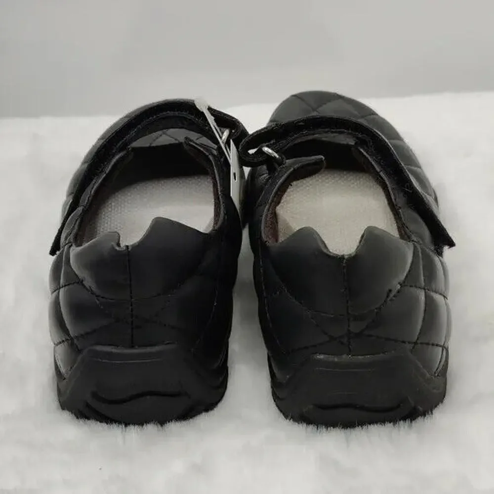 Black Leather Mary Jane Shoes Sz 4Y